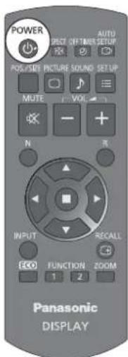 POWER OPT DIST OFF/TIME SETUP AUTO POS/SIZE PICTURE SOUND SET UP MUTE VOL - + N R INPUT RECALL ECO FUNCTION 1 2 ZOOM Panasonic DISPLAY