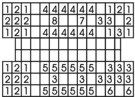 1 2 1 | 4 4 4 4 4 4 | 1 2 1 2 2 2 | 8 | 7 | 3 3 | 2 1 2 1 | 4 4 4 4 4 4 | 1 3 1 1 2 1 | 5 5 5 5 5 5 | 3 3 3 2 2 2 | 3 | 3 | 3 3 3 3 1 2 1 | 5 5 5 5 5 5 | 6 | 6