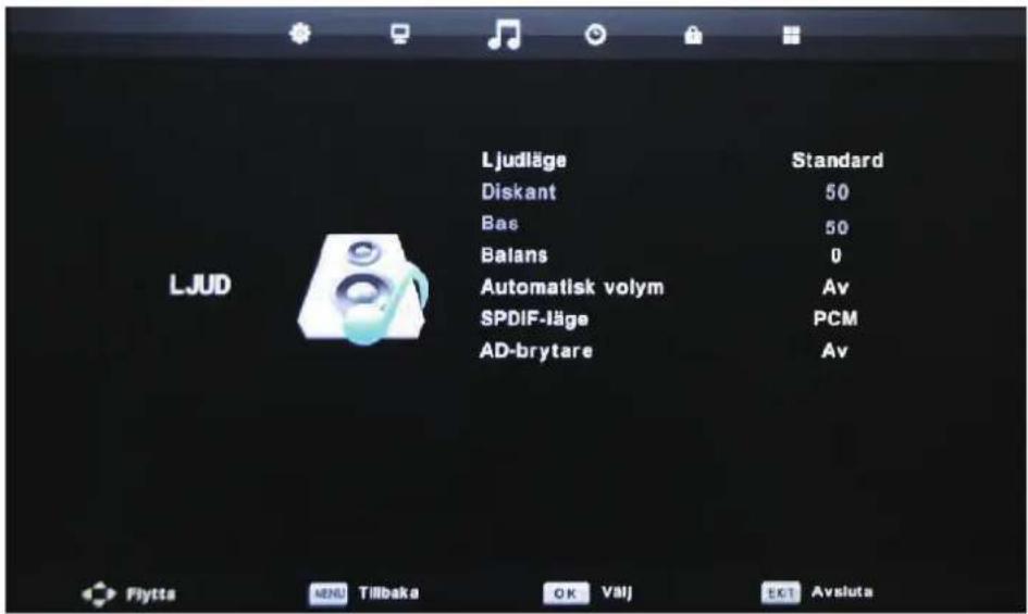 SALORA LED50UAT - Ljudmeny - 1