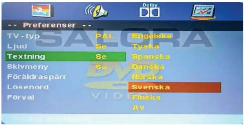 SALORA LED29DVDT - Textning - 1
