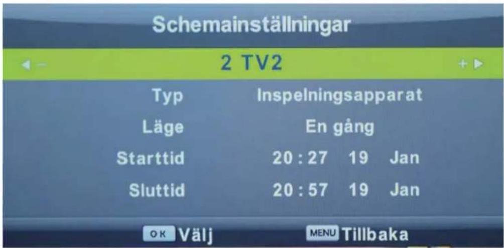 SALORA LED29DVDT - EPG-menyn - 2