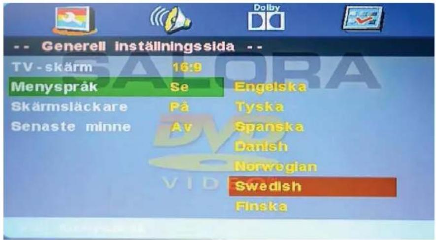 SALORA LED29DVDT - Menyspråk - 1