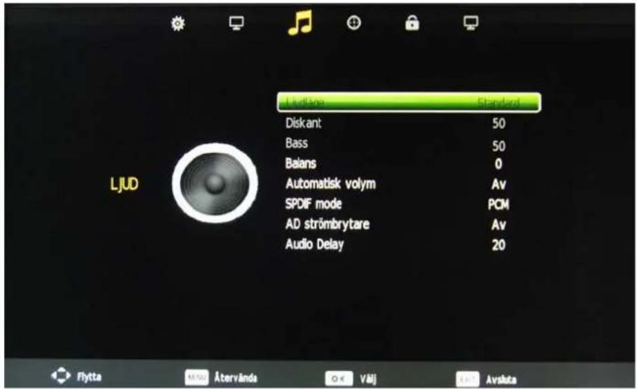 DMTECH LED19DTB - Ljudmeny - 1