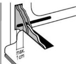 max. 1 cm