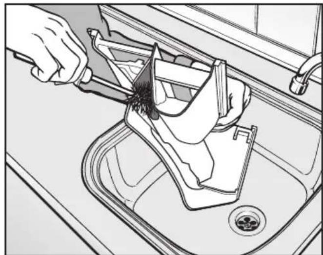 MIELE W 1747 WPS - Rengöra sughävert och sköljmedelskanal - 2