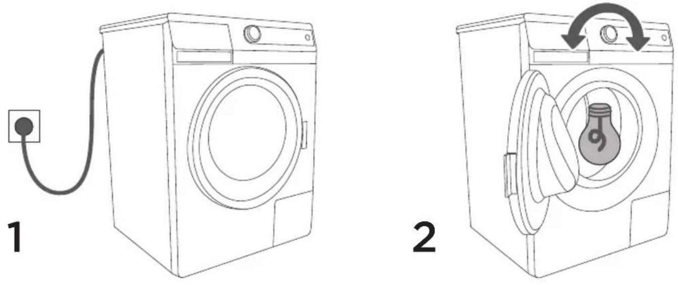 GORENJE W85F44P/I - 1: E STEG: KONTROLLERA LAPPARNA PÅ TVÄTTEN - 7