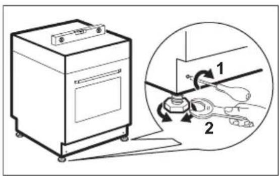 ELECTROLUX EKI6763AOX - Justering av höjd - 2