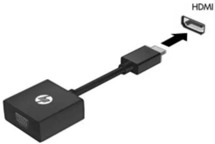 HP Envy 17-1000 - Ansluta en extern bildskärm eller projektor. - 1
