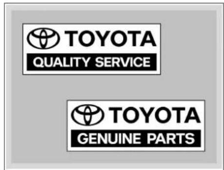 TOYOTA QUALITY SERVICE TOYOTA GENUINE PARTS