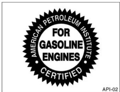 AMERICAN PETROLEUM INSTITUTE FOR GASOLINE ENGINES CERTIFIED API-02