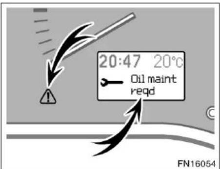 20:47 20°C Oil maint reqd FN16054
