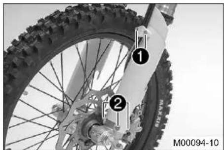 KTM 200 EXC - Lossa gaffelskyddet - 1