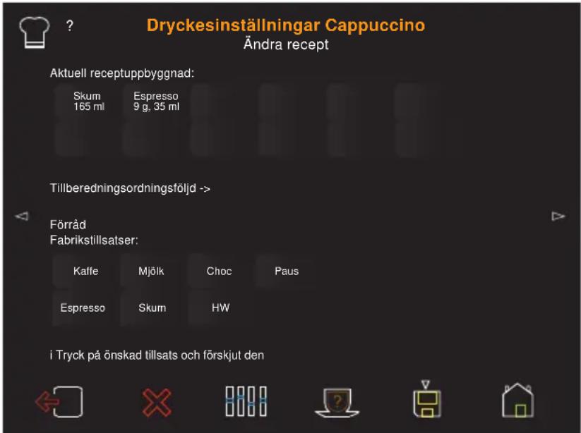 WMF 1500 S - Ändra recept - 1