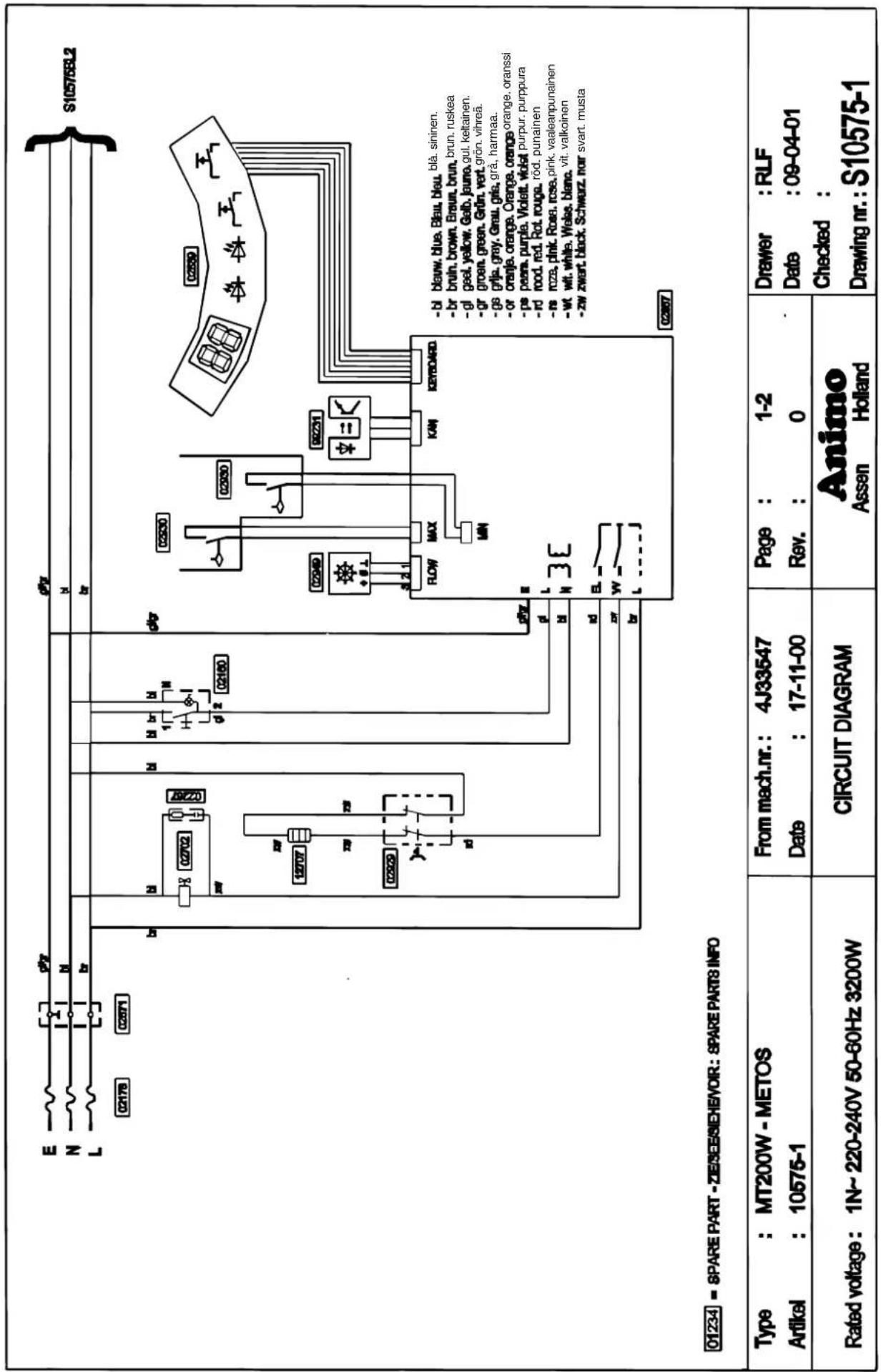 Metos M202W - Tekniska specifikationer - 5