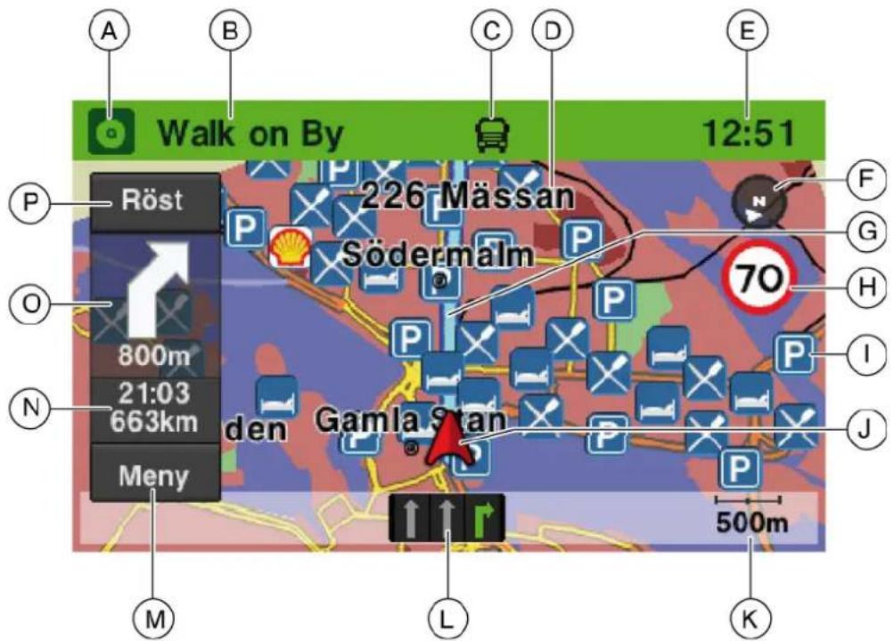 Walk on By 12:51 226 Mässan Södermalm 70 den Gamla Swan M L K A B C D E P Röst O 800m 21:03 663km N Meny F G H I J 500m