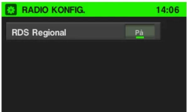 RADIO KONFIG. 14:06 RDS Regional På