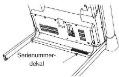 Serienummer- dekal
