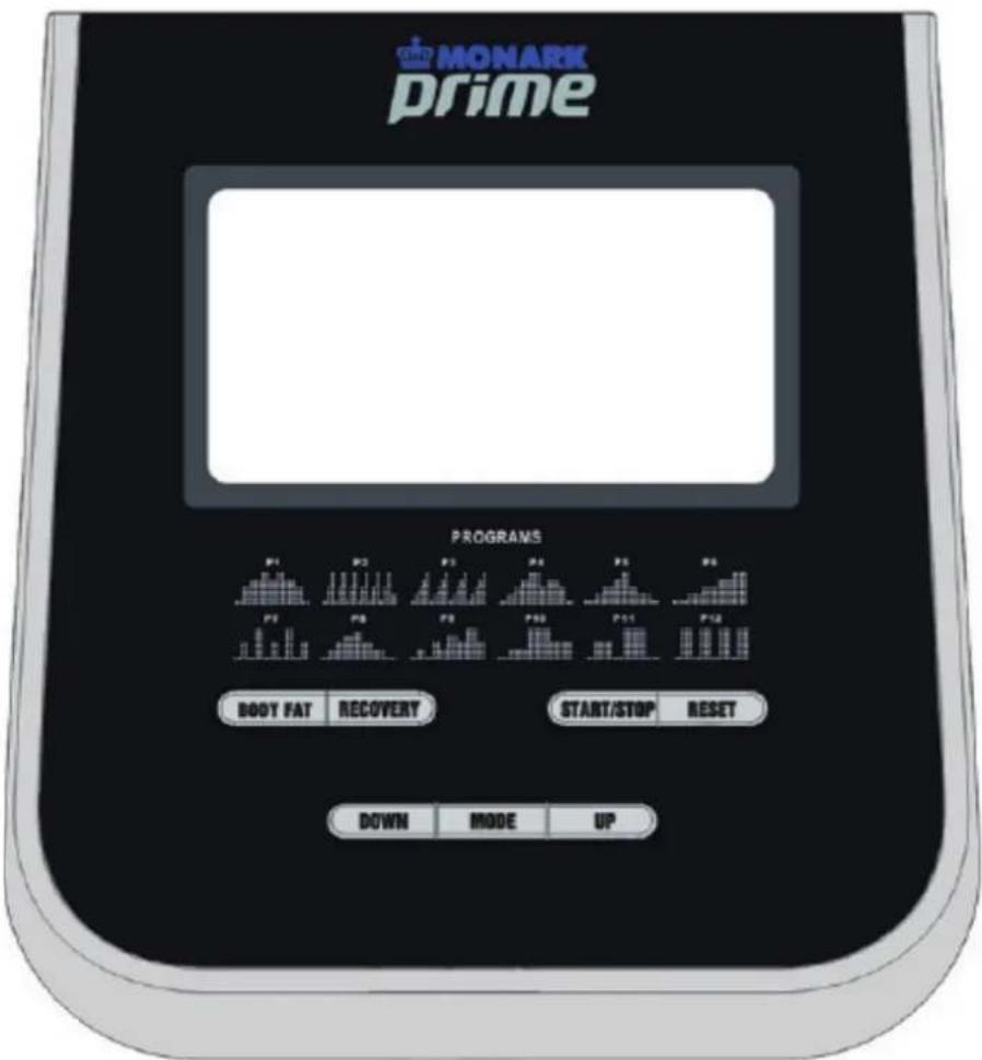 MONARK prime PROGRAMS P1 P2 P3 P4 P5 P6 P7 P8 P9 P10 P11 P12 BOOT FAT RECOVERY START/STOP RESET DOWN MODE UP