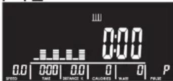 111 0:00 0.0 0.0 0.0 0 0 P SPEED TIME DISTANCE K CALORIES WAT P