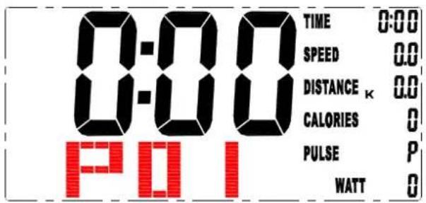 0:00 P.O.I TIME 0:00 SPEED 0.0 DISTANCE κ 0.0 CALORIES 0 PULSE P WATT 0