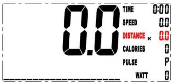 TIME 0:00 SPEED 0.0 DISTANCE κ 0.0 CALORIES 0 PULSE P WATT 0