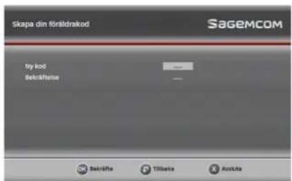 SAGEMCOM RT90 - Föräldrakod - 1
