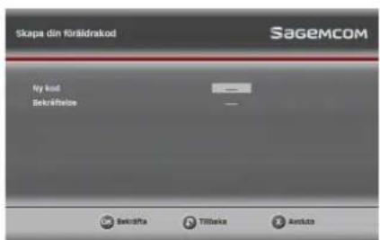 SAGEMCOM RT90 - Ändra föräldrakoden - 1
