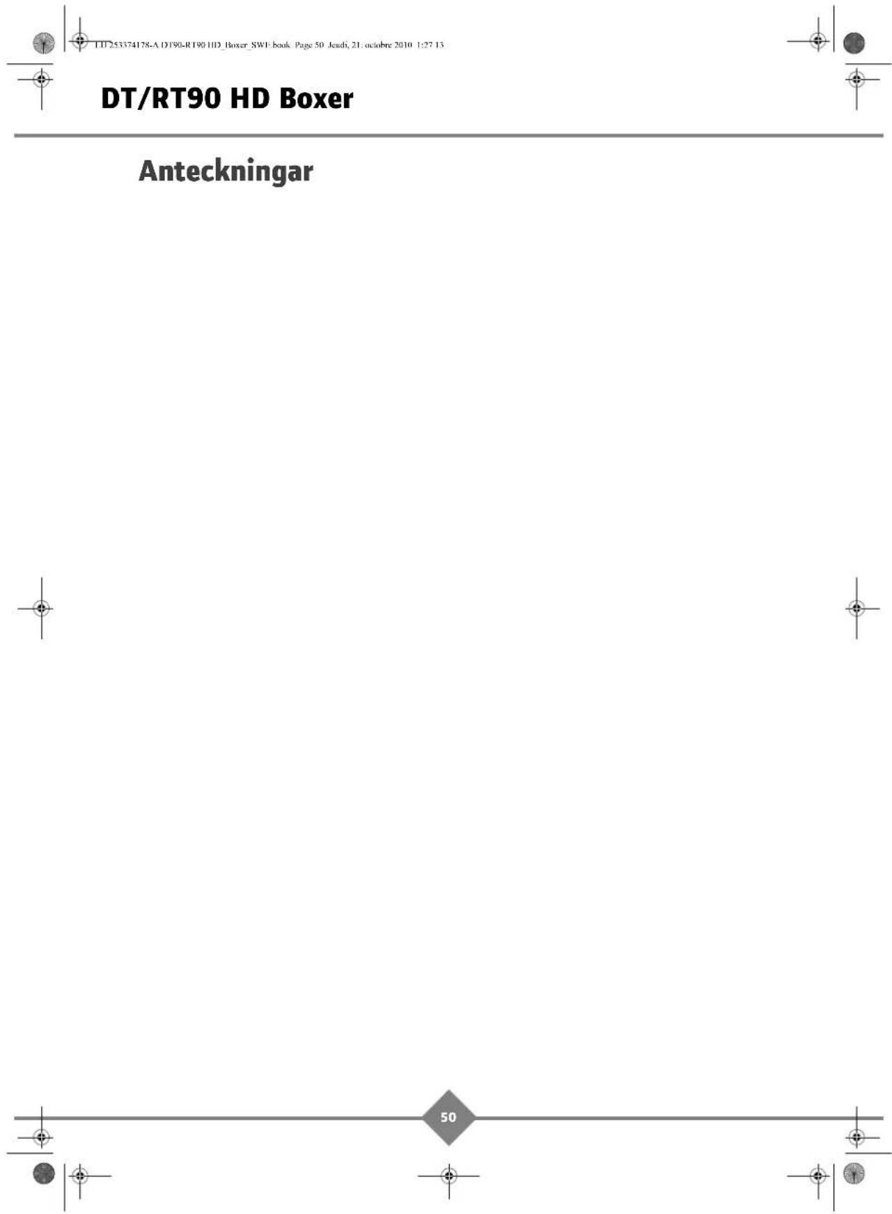 SAGEMCOM RT90 - Anteckningar - 1