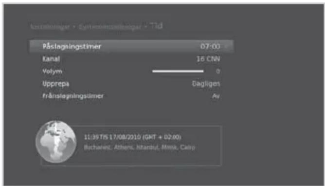 Korzelnringer - Systemösszellsloger - Tid Påstagningsstimer 07:00 Kanal 16 CNN Volym 0 Upprepa Dagligen Frånstagningsstimer Av 11:39 TIS 17/08/2010 (GMT + 02:00) Bucharest, Athens, Istanbul, Moka, Calyp
