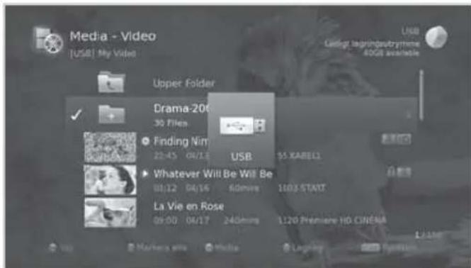 Media - Video [USB] My Video Upper Folder Drama-201 30 Files Finding Nin 22:45 06/13 USB 55 XABEL1 Whatever Will Be Will Be 00:12 04:16 60mins 1003 START La Vie en Rose 09:00 04:17 240mins 1120 Premiere HD CINEMA