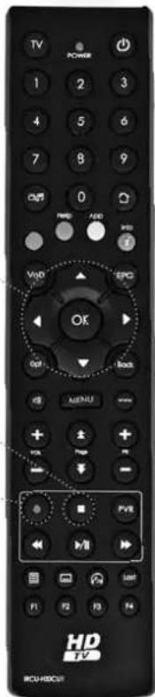 TV POWER 1 2 3 4 5 6 7 8 9 0 USB USB USB SPO OK OK Back LUNHUI + - VISA + - Play + - PVR - - F1 F2 F3 F4 HD TV MCU-HDCUI