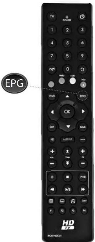 EPG HD TV RCU-HDC01