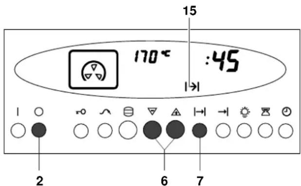 15 170°C :45 2 6 7