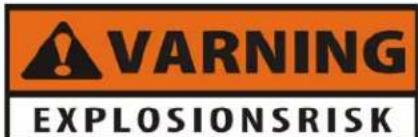 WARNING EXPLOSIONSRISK