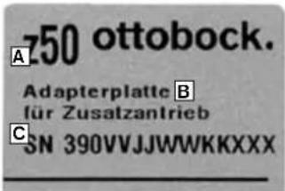 Ottobock Z50 - Varnings- och typskyltar - 3