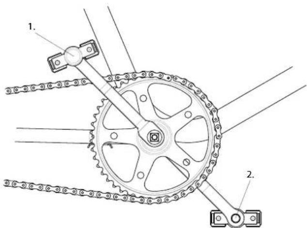Monark 3313 - Montering pedaler - 2