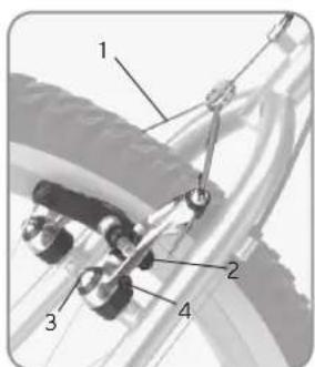 LeMond Fitness Etape Triple (2008) - Justera avståndet mellan höger bromsbelägg och skiva - 3