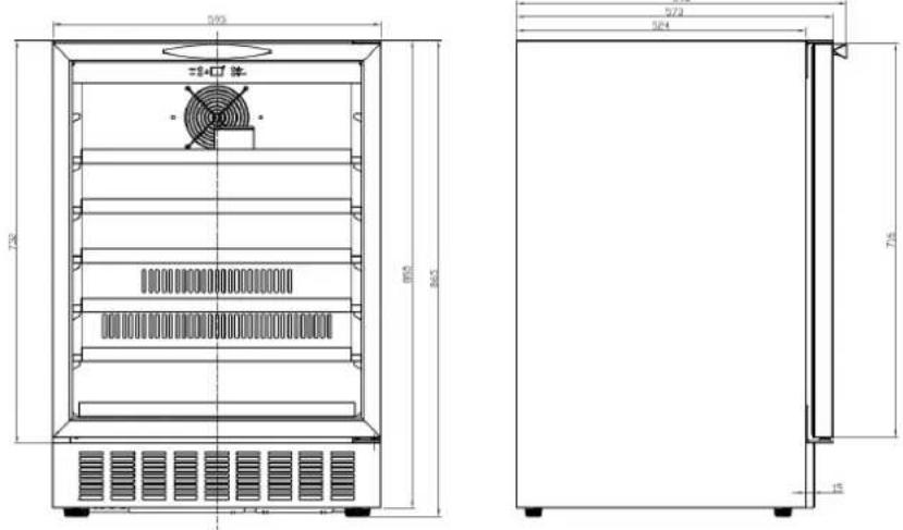 KCC VDK46S - Installationsspecifikationer för inbyggnadssyfte - 2