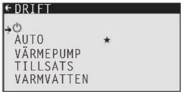 DRIFT AUTO VÄRMEPUMP TILLSATS VÄRMVATTEN