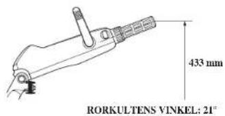 433 mm RORKULTENS VINKEL: 21°