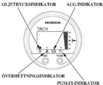 OLJETRYCKSINDIKATOR ACG-INDIKATOR TACH HONDA OVERHETTNINGSINDIKATOR PGM-FI-INDIKATOR