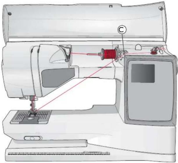 Husqvarna-Viking Designer Topaz 97 - Spola undertråd med trädd maskin - 1