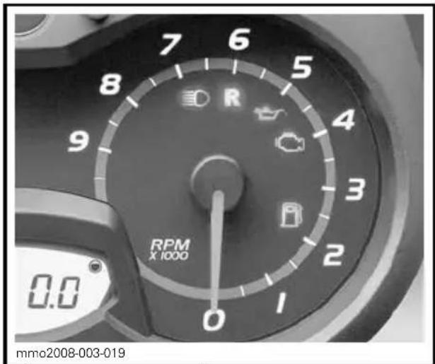 7 6 5 R 4 3 2 RPM X 1000 0.0 0 mmo2008-03-019