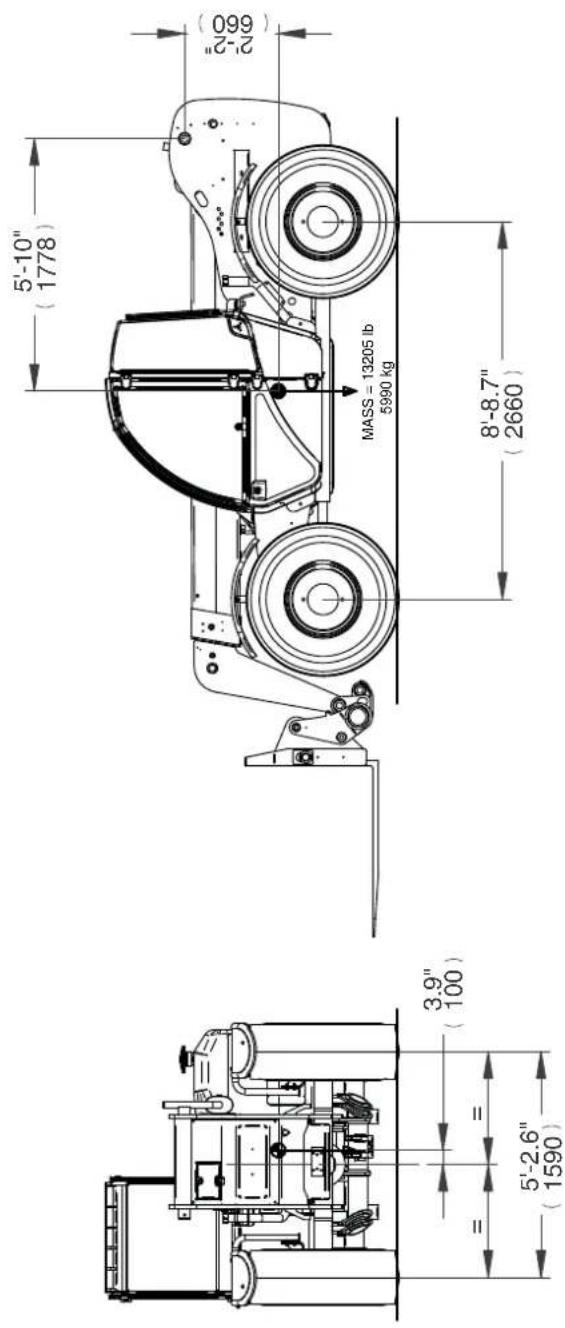 (60) 2'-2" (1778) 5'-10" (1778) MASS = 13205 lb 5990 kg 8'-8.7" (2660) 3.9" (100) = 5'-2.6" (1590)