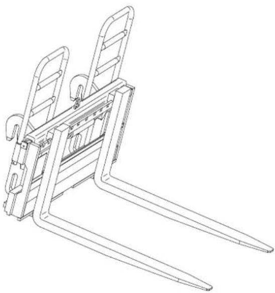 Genie GTH-3007 - ■ GAFFLAR AV TYP FEM 3 MED HYDRAULISK FÖRFLYTTNINGSANORDNING - 1