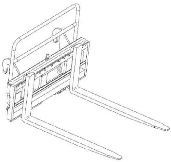 Genie GTH-3007 - ■ GAFFLAR AV TYP FEM 2 MED HYDRAULISK FÖRFLYTTNINGSANORDNING - 1