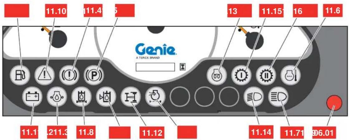 11.10 11.4 5 13 11.15 16 11.6 Genie. A TEREX BRAND 11.1 .211.3 11.8 11.12 11.14 11.71 96.01