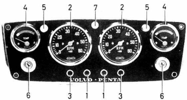 4 5 2 7 2 5 4 TEMP 30 40 RPM 50 80 20 30 40 RPM 50 80 TEMP VOLVO - PENTA 6 3 1 1 3 6