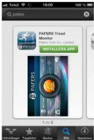pafers PAFERS Tread Monitor Pafers Tech Co., Limited. INSTALLERA APP 1 av 6