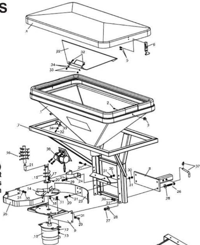 .10 .13 Till fartkontrollen Röd Monteringsfäste 36 Röd Vit Blå Vit Gord d Röd Adapterkabel 35 Röd Till batteri Svart Till spridarmotor